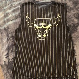 Black and gold chicago bulls sleeveless shirt